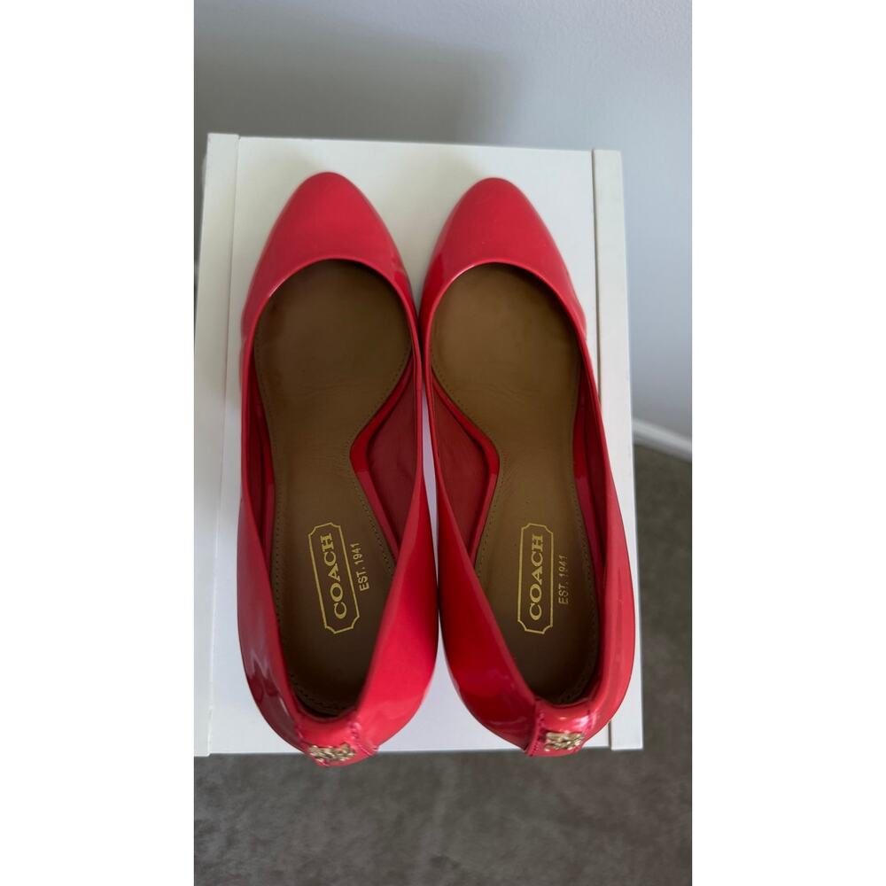 Coach Coral Patent Leather Pumps Women’s Size 7.5B Stiletto Heels Classic - Picture 12 of 16